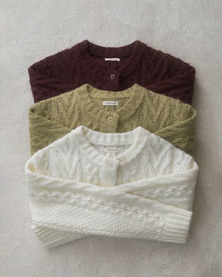 Cable knit cardigan