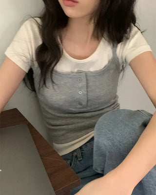Daily Slim Round Basic Short-Sleeve T-Shirt