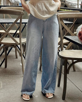 Summer wide denim pants