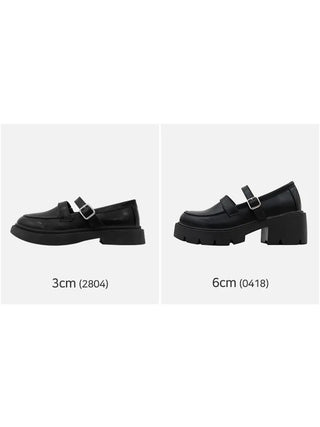 (3cm/6cm) Strap Loafers