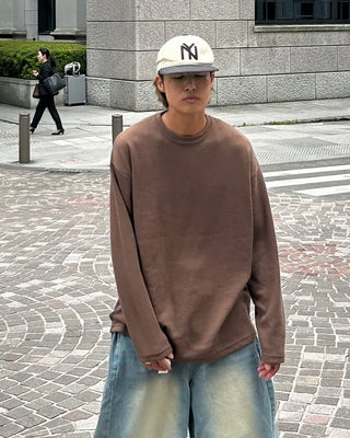 Round Neck Long Sleeve Knit