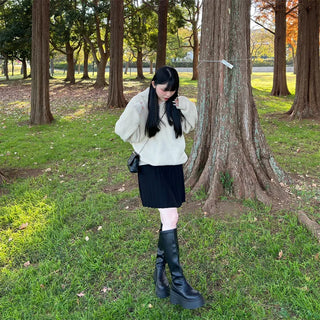 Pleated mini skirt