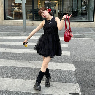 Chiffon layered mini dress
