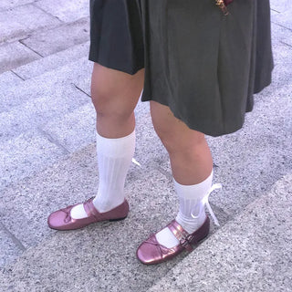 Ribbon detail socks