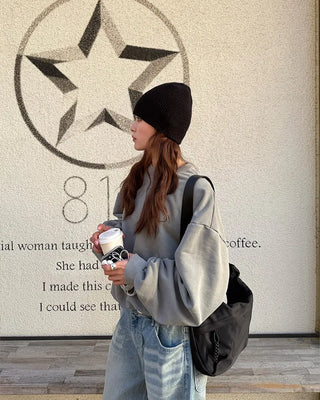 Pigmented Cropped Sweatshirt