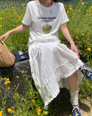 Apple print T-shirt