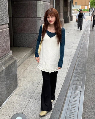 Frilled camisole mini dress