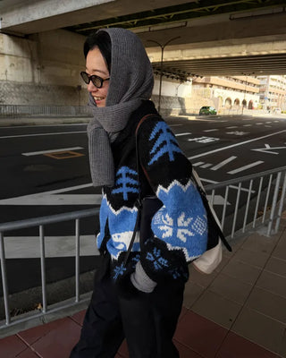 Cowichan wool knit cardigan