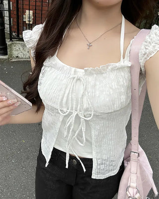 Side buckle point shoulder bag