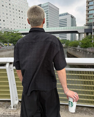 Checked cropped shirt