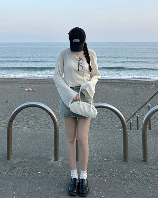 Asymmetrical String Knit