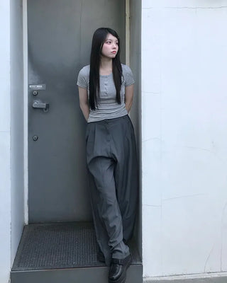 Snap Half-Open T-Shirt