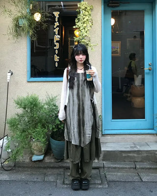 Oversized striped wide-leg pants