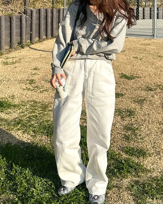 Cotton wide-leg pants