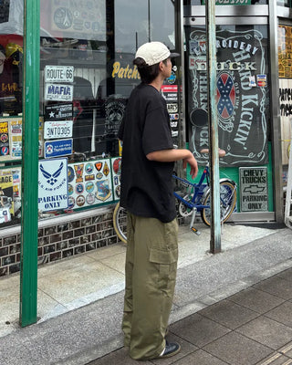 String Tuck Cargo Pants