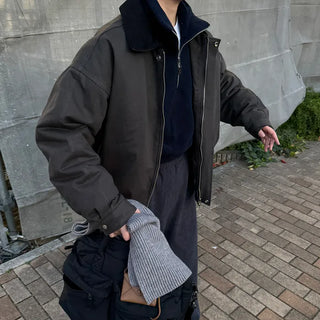 Corduroy Collar Work Jacket