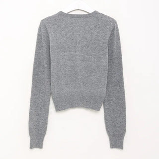 Cropped Collar Cardigan
