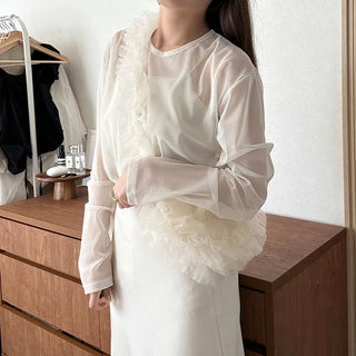 Loose-fitting sheer t-shirt