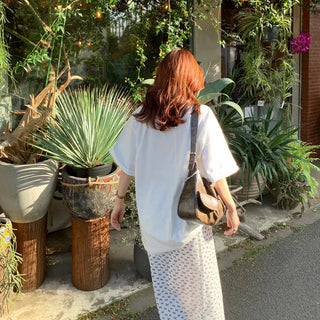 Double pocket leather bag