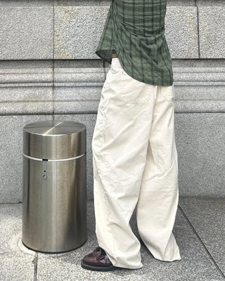 Loose Fit Round Cotton Pants