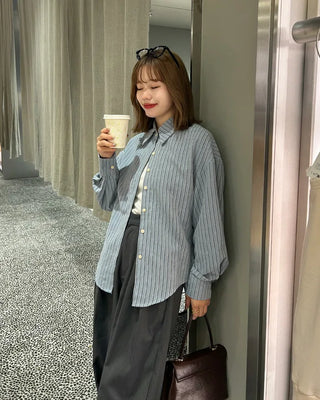 Oversized striped shirt