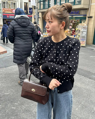 Polka Dot Round Cardigan