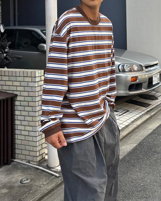 Pigment Border Long T-Shirt