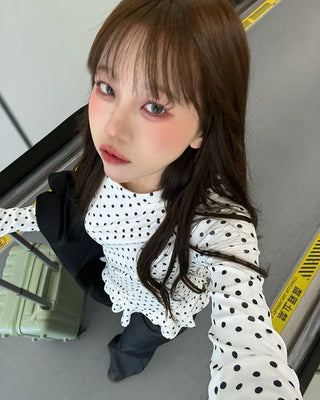Polka Dot Frill T-shirt