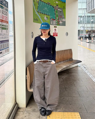 (Unisex) Studded Pocket Wide Pants
