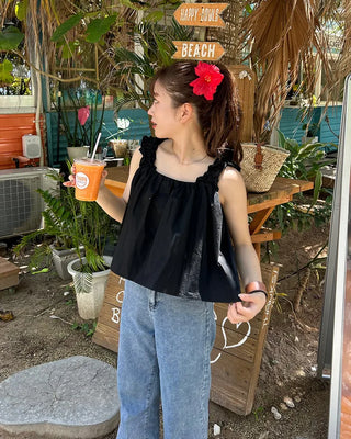Frill sleeveless blouse