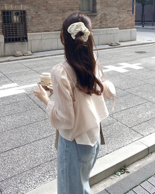 Camisole bustier and blouse set