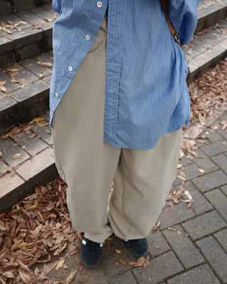 Wide-seam cotton pants