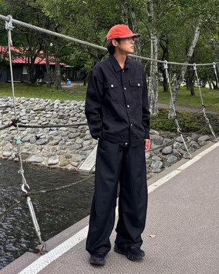 Side-Tucked Rounded Pants