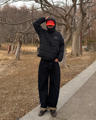 Non-faded denim pants