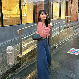 Wide-fit denim pants