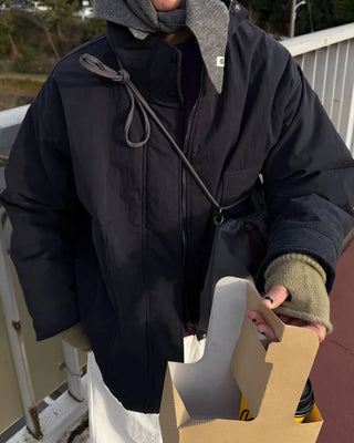 Stand-collar casual jumper