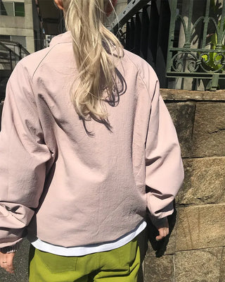 Nylon half-zip sweatshirt