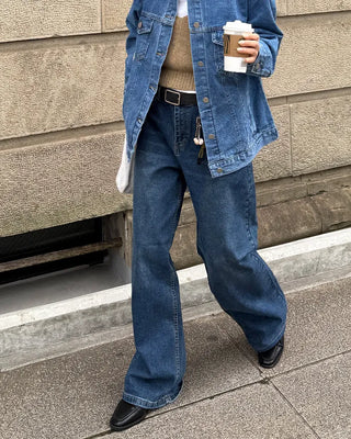 Loose-fit denim pants