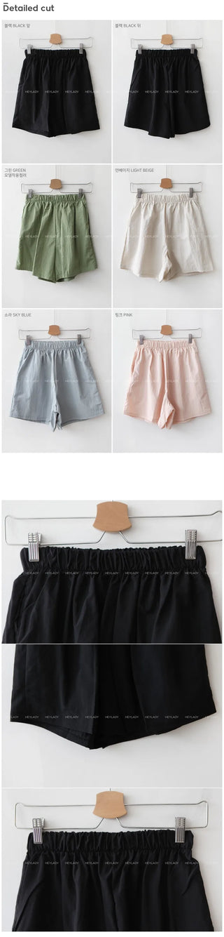 (5 colors) Banding Half Pants