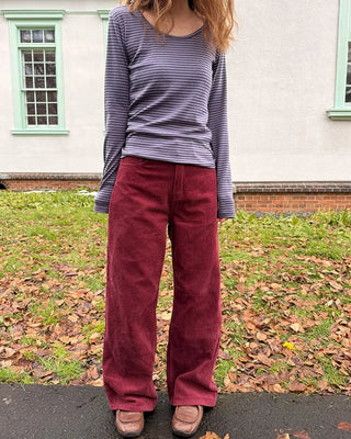 2-way striped long-sleeve T-shirt