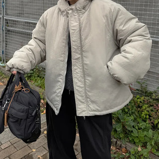 Simple Hooded Padded Jacket
