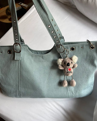Denim Big Shoulder Tote Bag