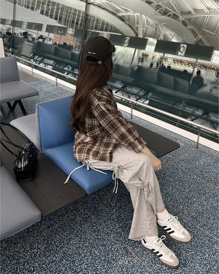 Oversized check shirt