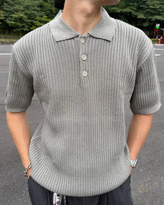 Linen color short-sleeved knit