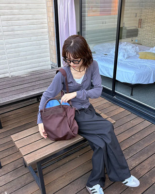 Shirred Layered Cardigan