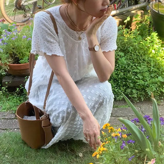 Flower short-sleeved T-shirt