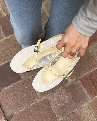 See-through Mary Jane Flats