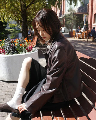 Simple leather jacket