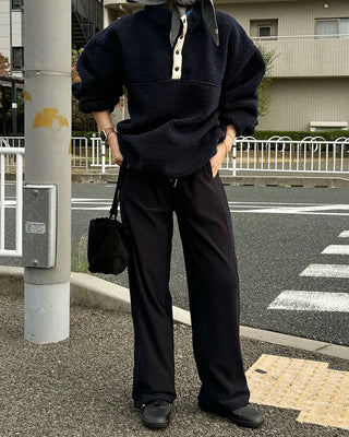 Warm Button Fleece Anorak