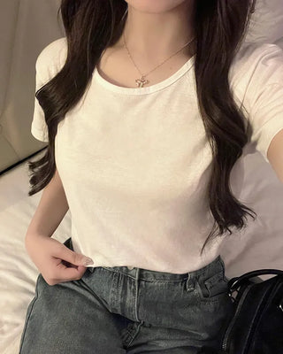Basic Round Half-Sleeve T-Shirt